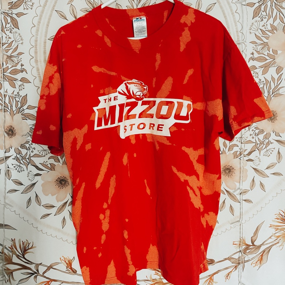 custom dyed Mizzou tee